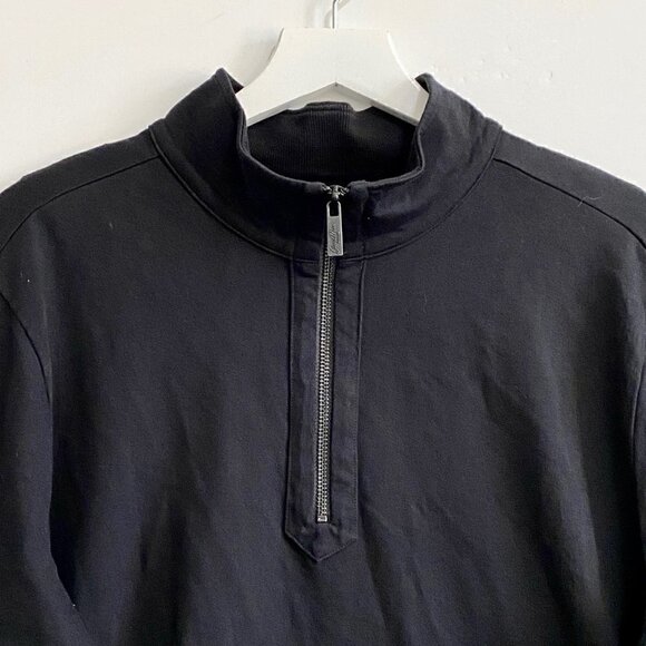 NWT GoodMan Brand Sweater French Terry Half Zip  Black Sweater size XL - Picture 5 of 9